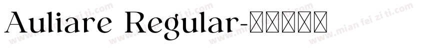 Auliare Regular字体转换